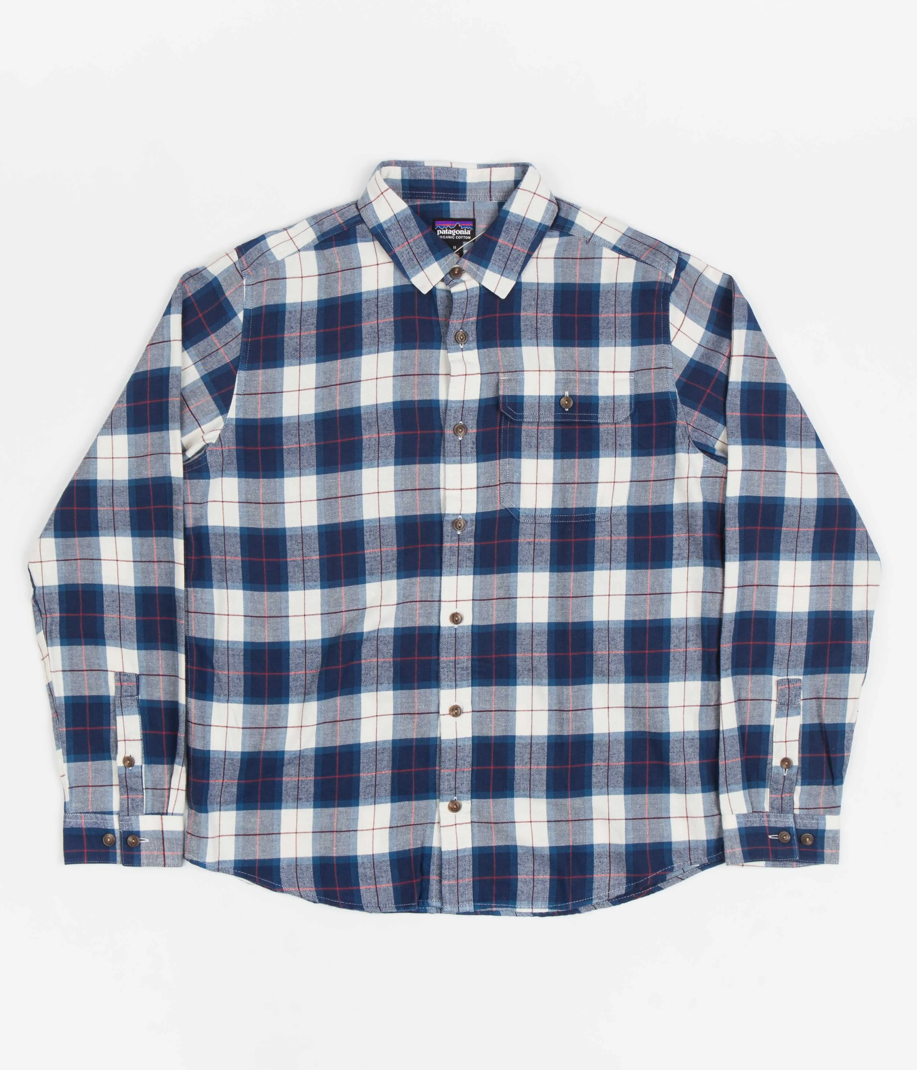 Patagonia Cotton In Conversion Fjord Flannel Shirt - Beach Plaid: Tidepool Blue