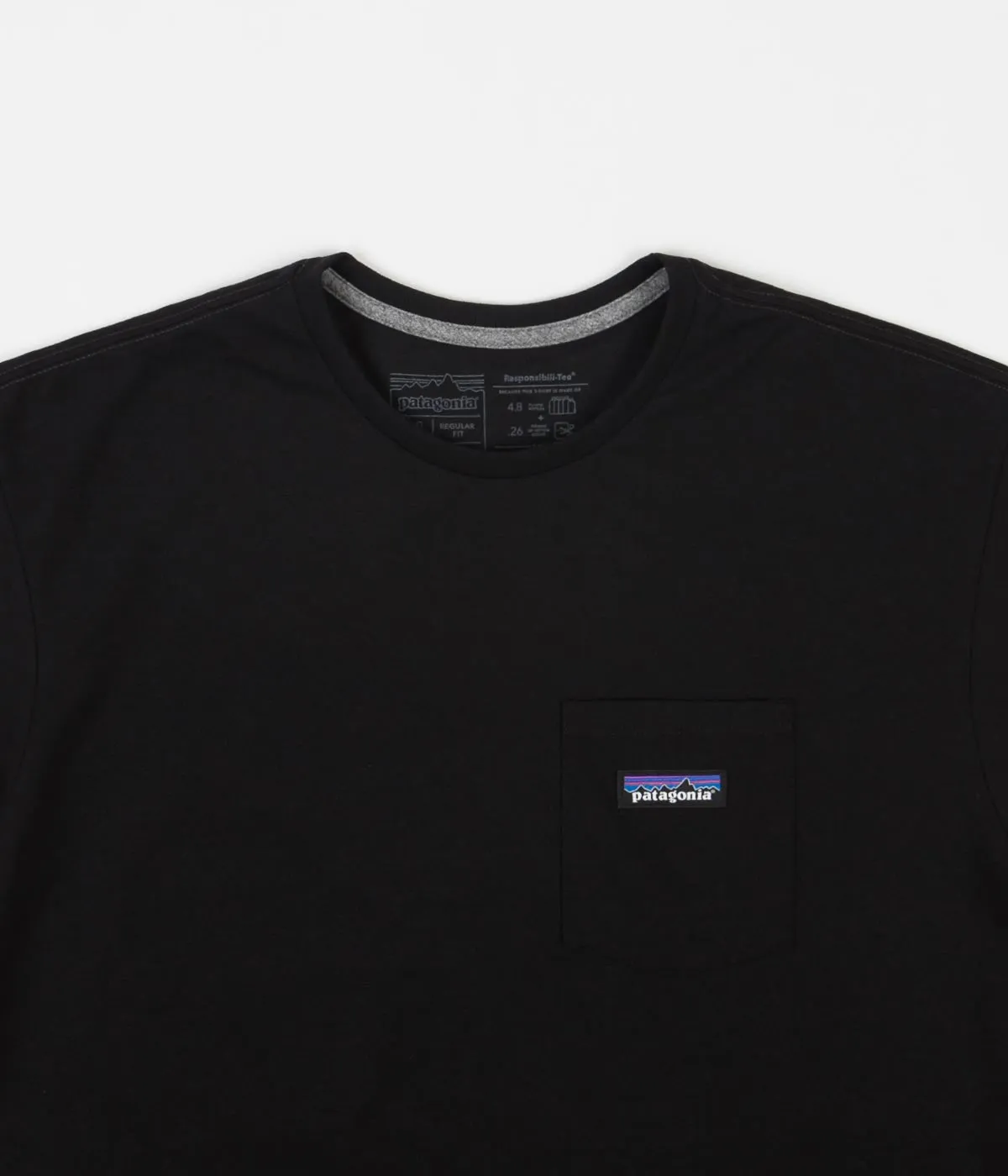 Patagonia P-6 Label Pocket Responsibili-Tee T-Shirt - Black