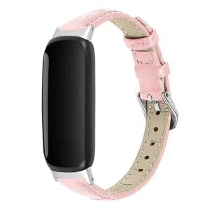 Pink Leather Fitbit Inspire 3 Strap