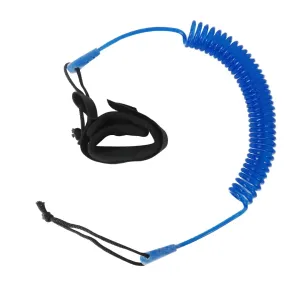 Premium Coiled SUP Leash 10 FT Surfboard Leash Sup Leg Rope Strap Stand Up Paddleboard Leash Suitable for Stand Up Paddling, Surfing and Kayaking - Blue