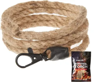 PREPARED4X Fire Starter Rope  36 Waterproof, Wax-Infused Hemp Tinder Wick Refill  Fire Tinder for Emergency Kit, Survival Kits, Survival Tools