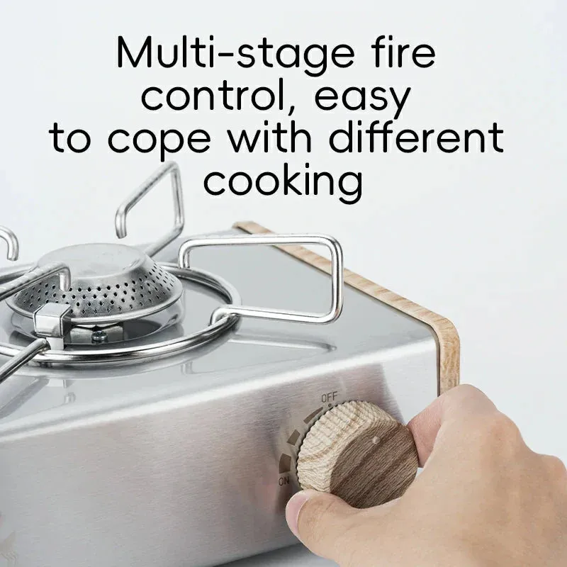 Qunature Mini Cassette Stove with 2.8KW Flame Magnetic Gas Tank Portable Design