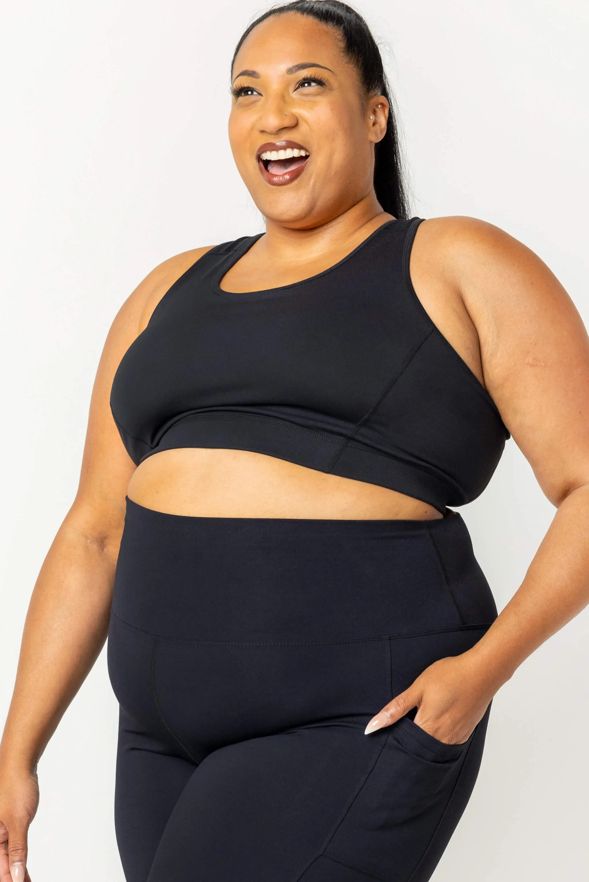 Racerback Sports Bra - Black