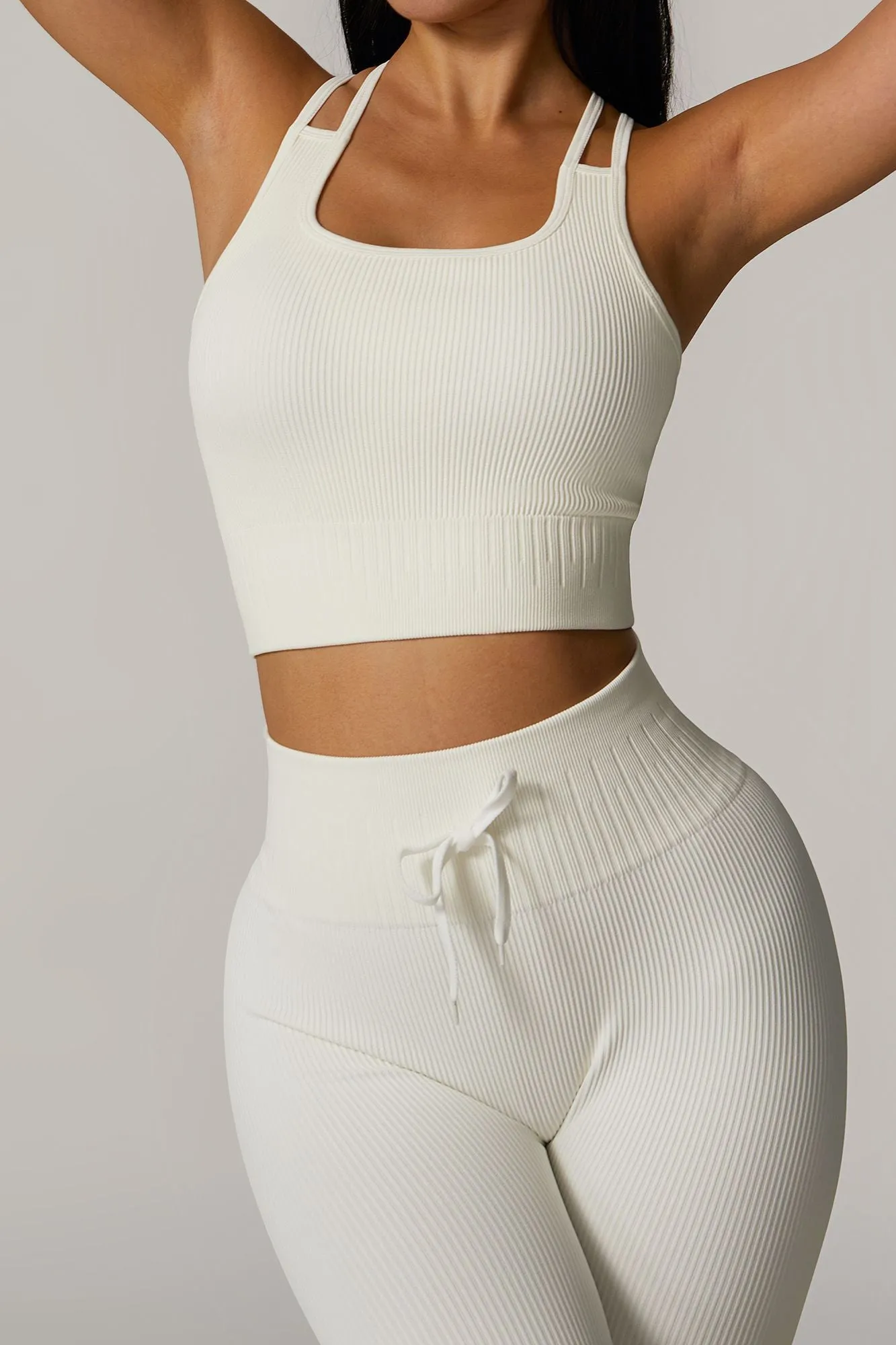 Ribbed Longline Racer Crop Top