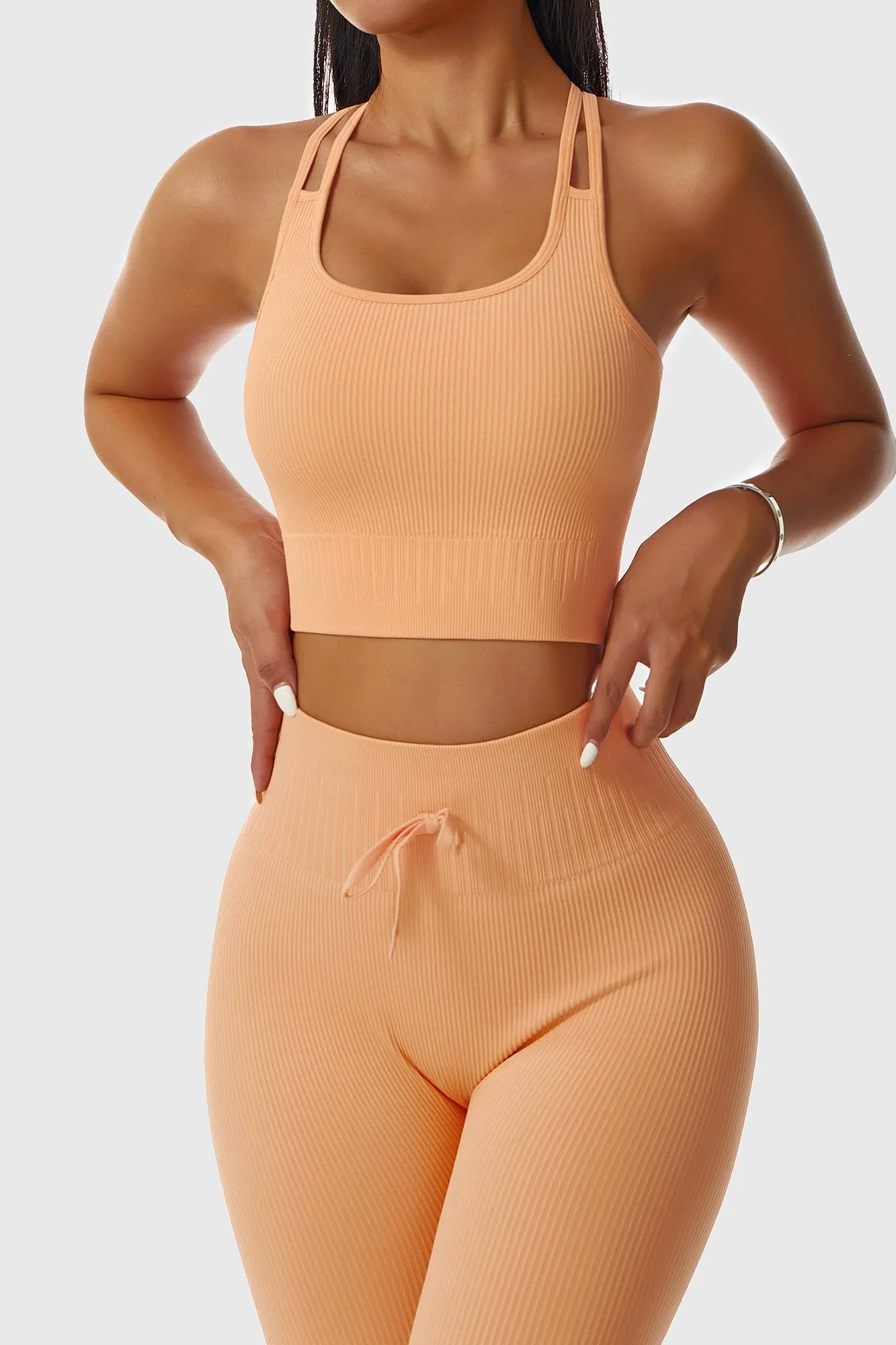 Ribbed Longline Racer Crop Top