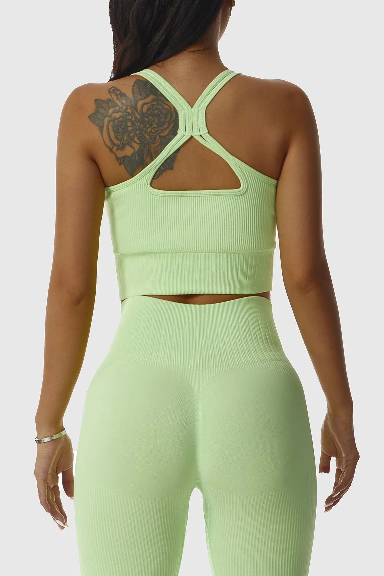Ribbed Longline Racer Crop Top