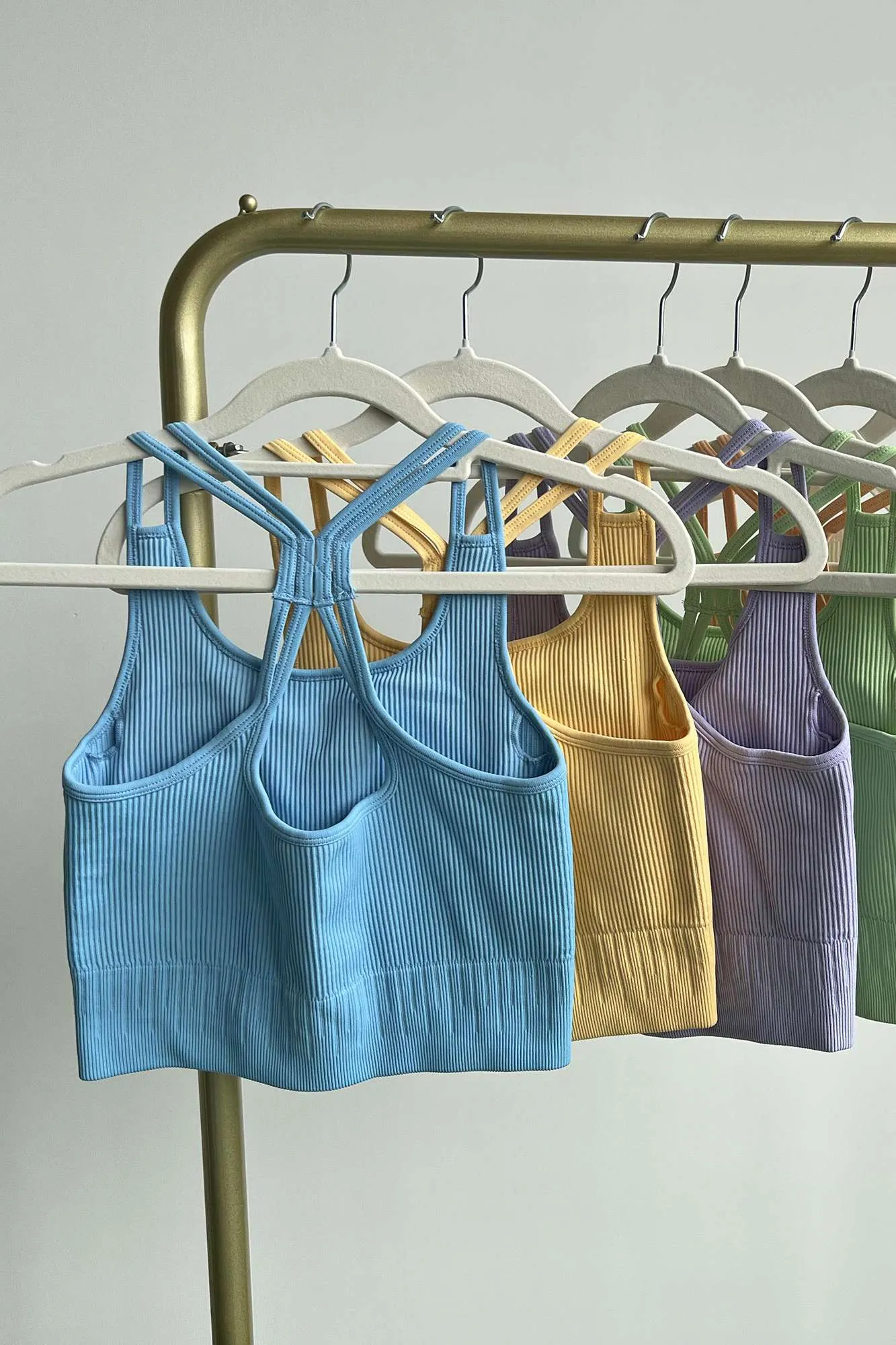Ribbed Longline Racer Crop Top