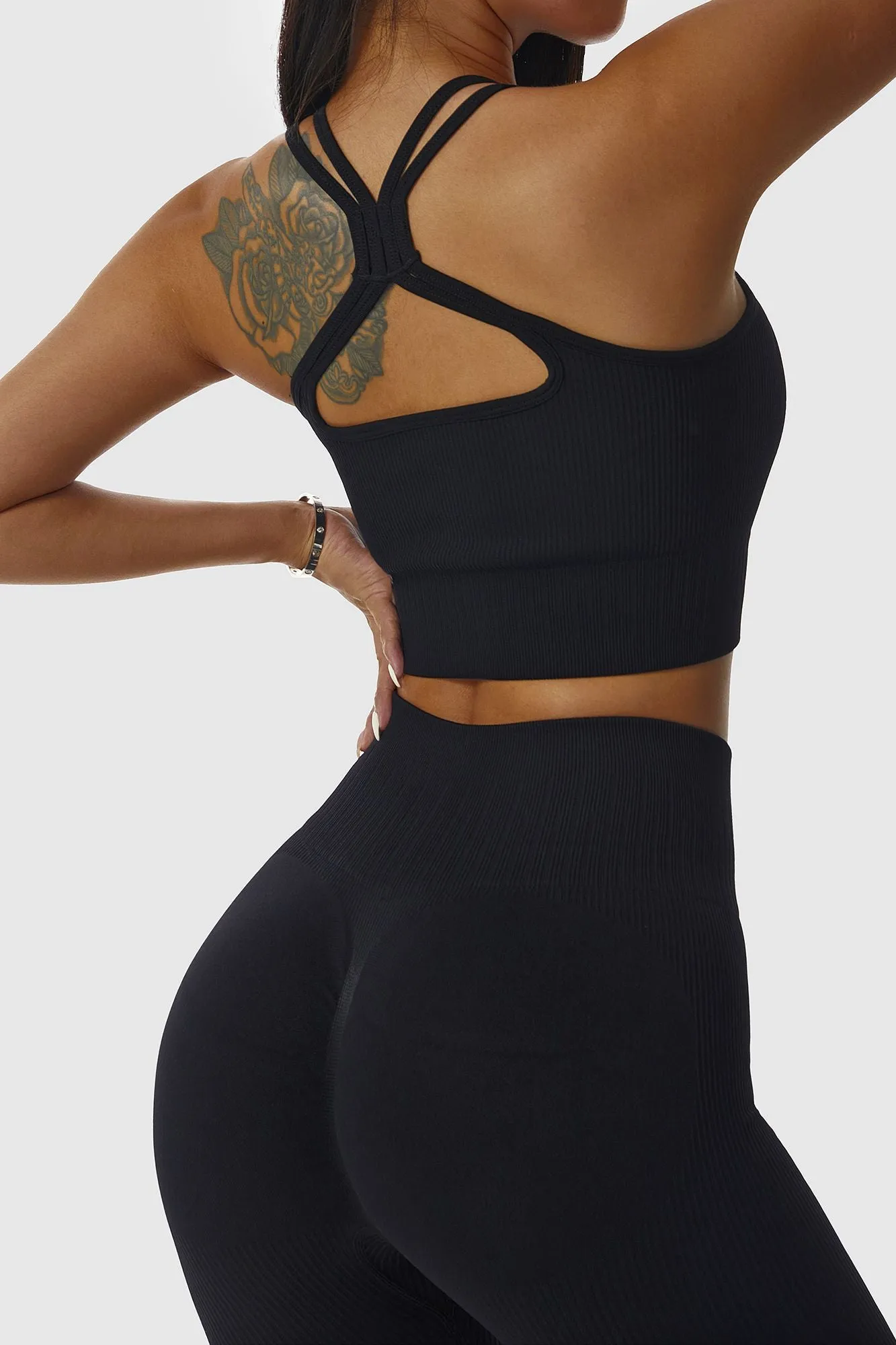 Ribbed Longline Racer Crop Top