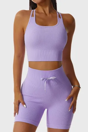 Ribbed Longline Racer Crop Top