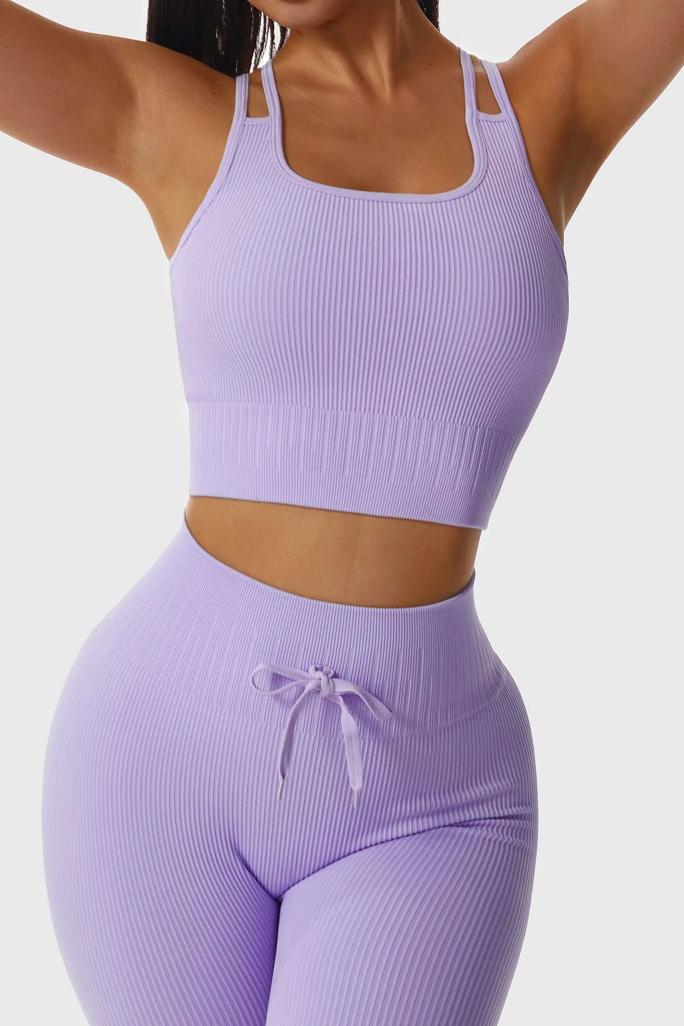 Ribbed Longline Racer Crop Top