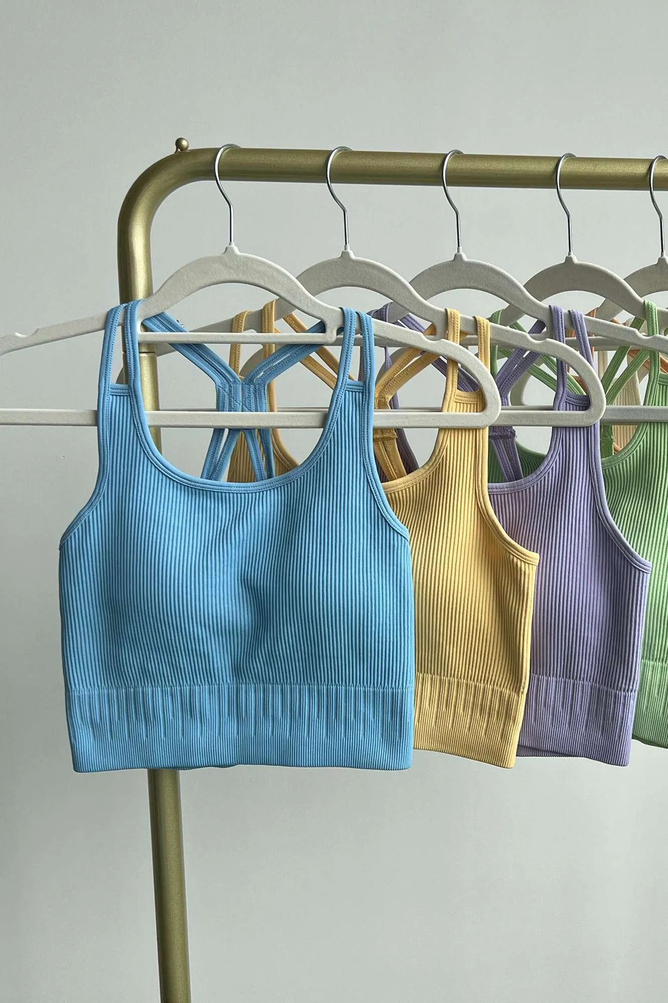 Ribbed Longline Racer Crop Top