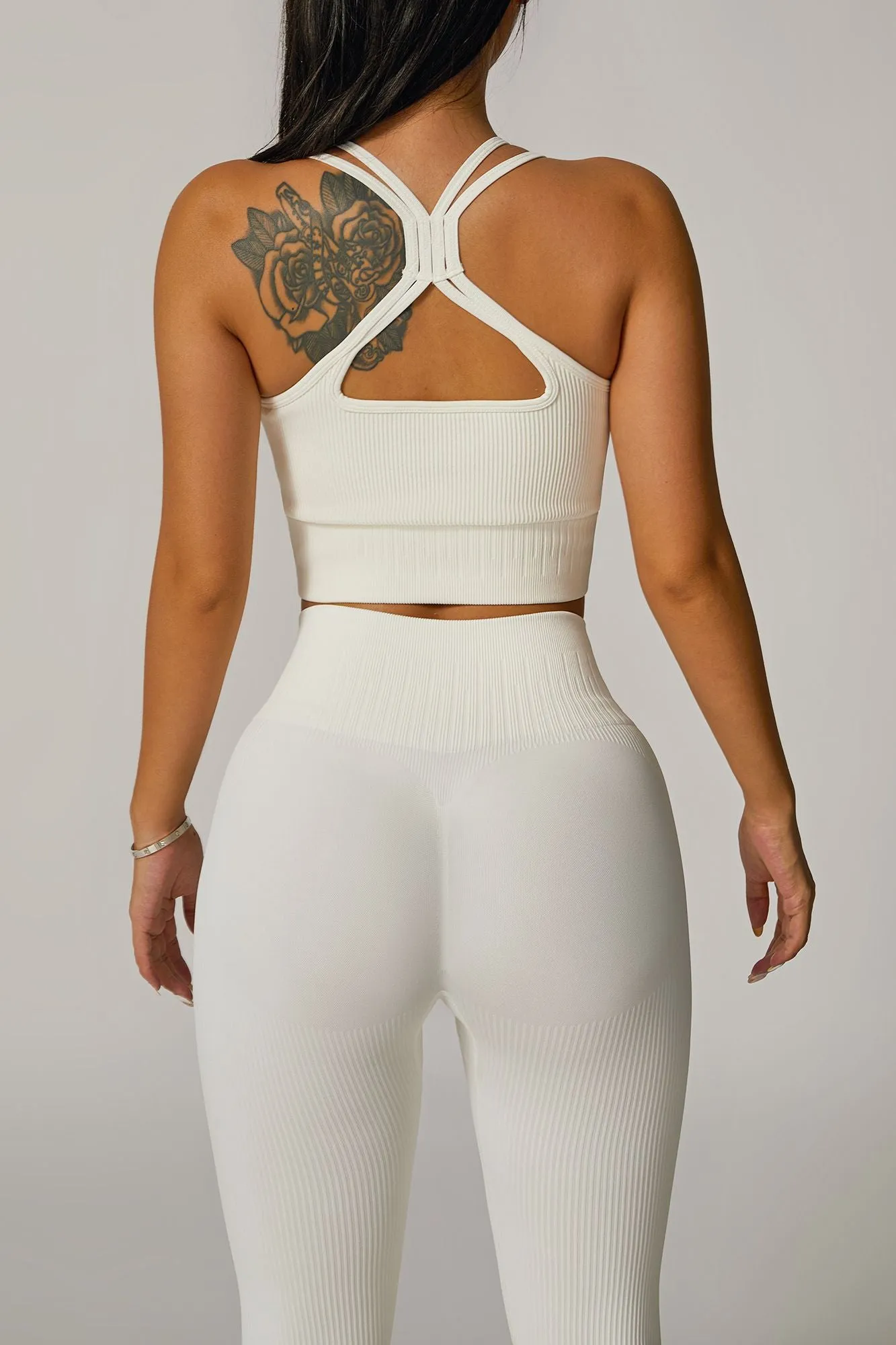 Ribbed Longline Racer Crop Top