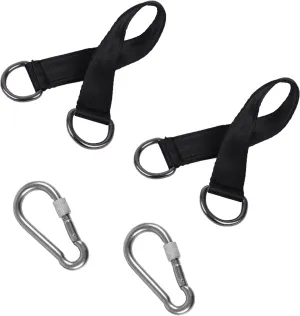 Short Straps Tree Swing Strap Hanging Kit,Hammock Straps 2 Pcs 9.84inches with Heavy Duty Safety Lock Carabiner Hooks for Swing Hammocks Yoga Seat Sandbags Gym Equipment Pulley System
