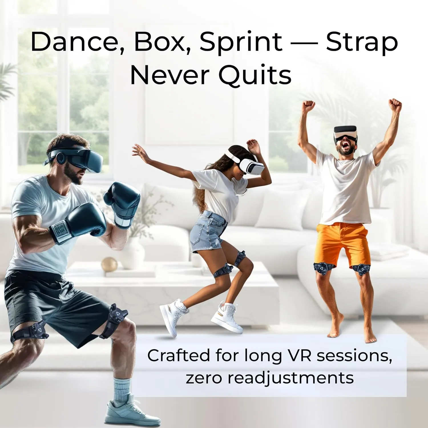 Skywin VR Tracker Straps for HTC, Adjustable, VR Full Body Tracking, Tracking in Virtual Reality, 2 Leg Straps(Trackers Not Incl)