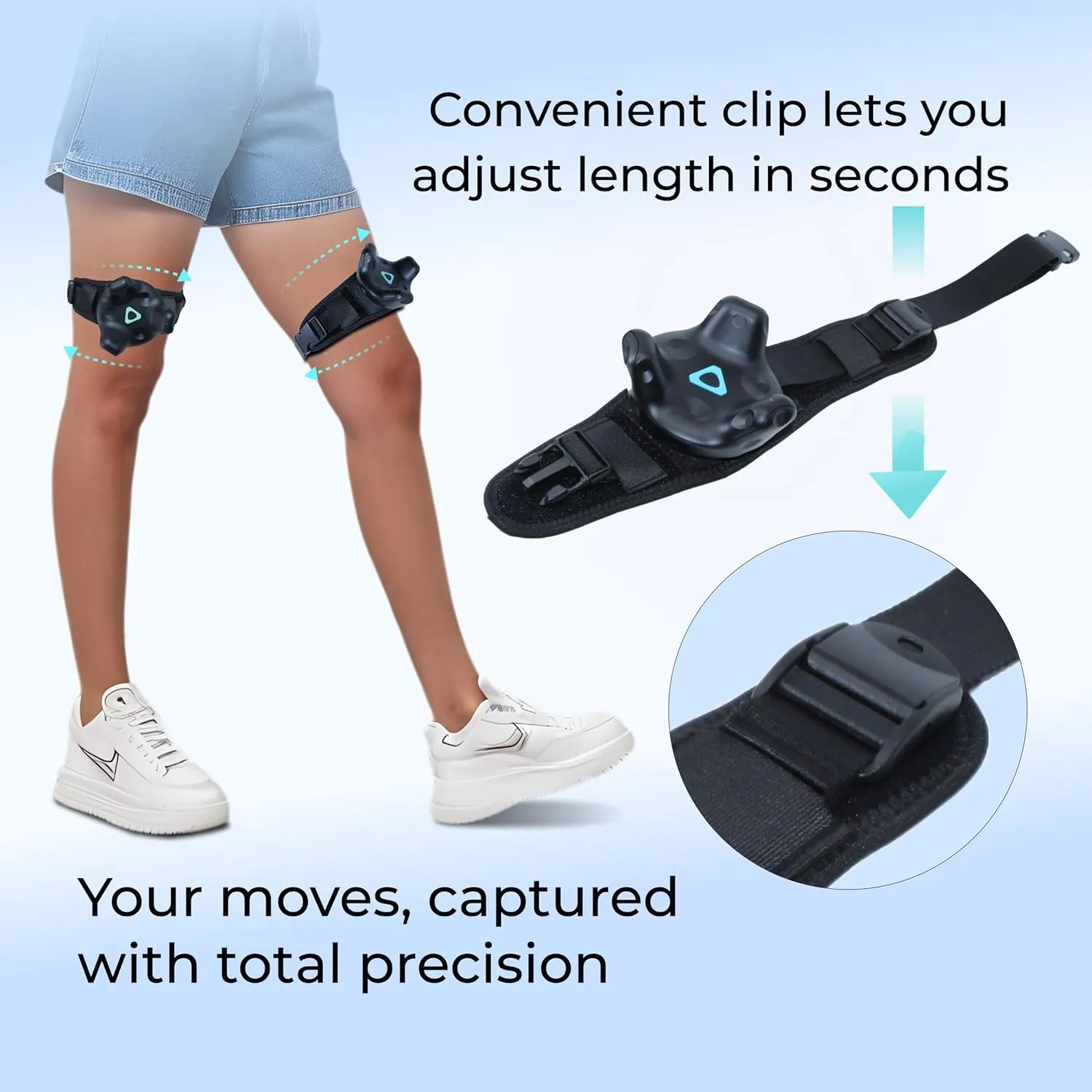 Skywin VR Tracker Straps for HTC, Adjustable, VR Full Body Tracking, Tracking in Virtual Reality, 2 Leg Straps(Trackers Not Incl)