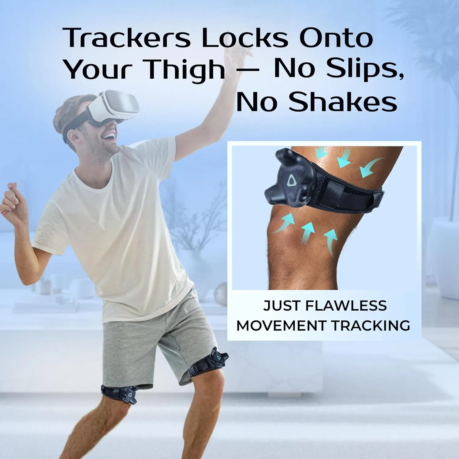 Skywin VR Tracker Straps for HTC, Adjustable, VR Full Body Tracking, Tracking in Virtual Reality, 2 Leg Straps(Trackers Not Incl)