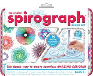 Spirograph Design Set Collectors Tin  Arts and Crafts, Kids Toys, Art Supplies, Craft Supplies, Drawing Kit, Spiral Art, Classic Gear Design Kit, Pens, Design Sheet Included, Ages 8 and Up