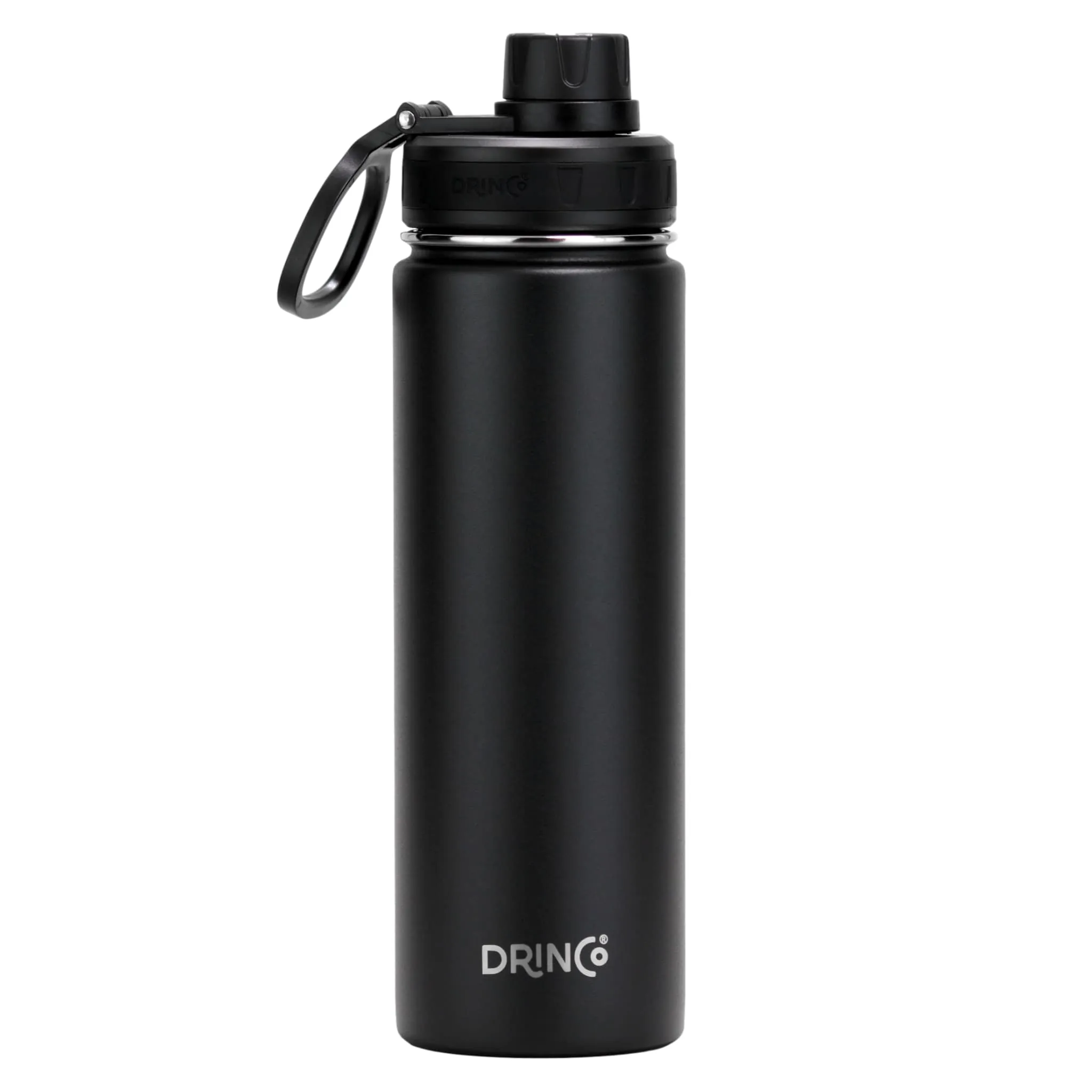 Stainless Steel Sport Water Bottle - Black