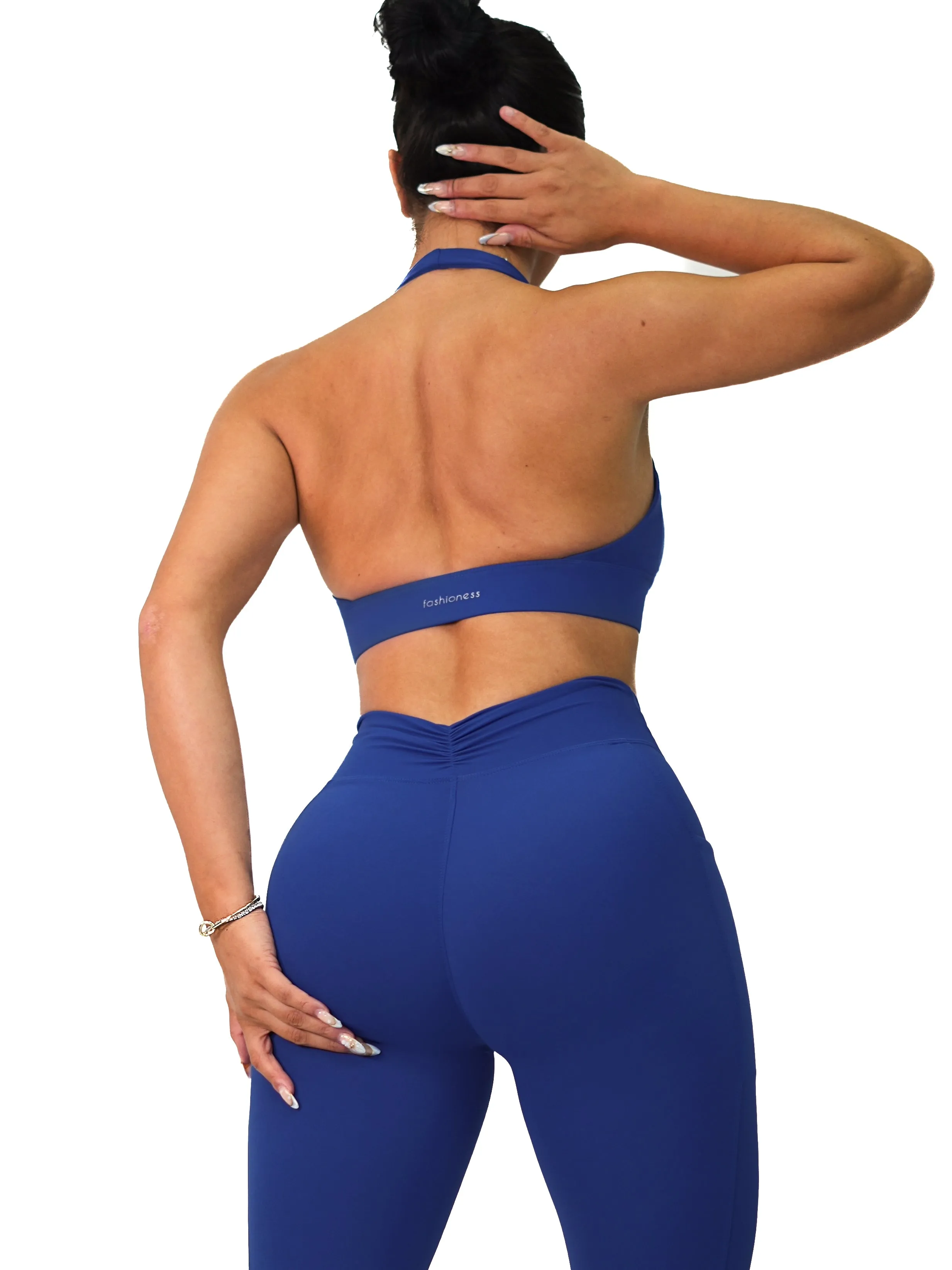 Starstruck Halter Sports Bra (Deep Blue)