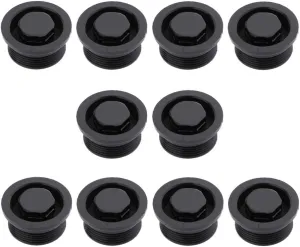Tongina 10x Black Plastic Vent Plug for Waterproof and Durable Paddle Board Surfboard