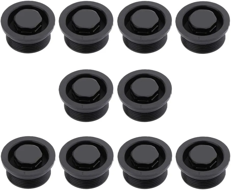 Tongina 10x Black Plastic Vent Plug for Waterproof and Durable Paddle Board Surfboard