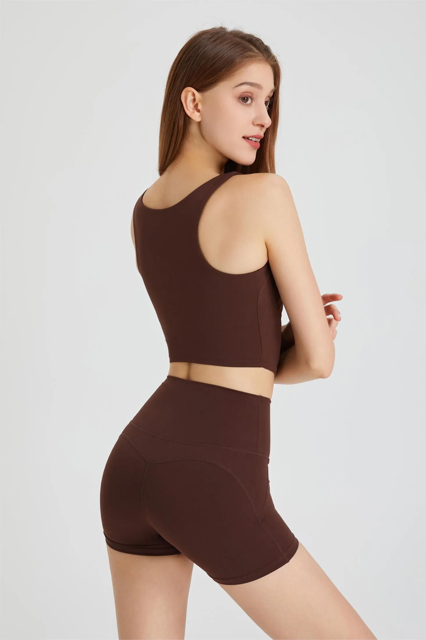 Triangle Hem Racerback Sports Bra