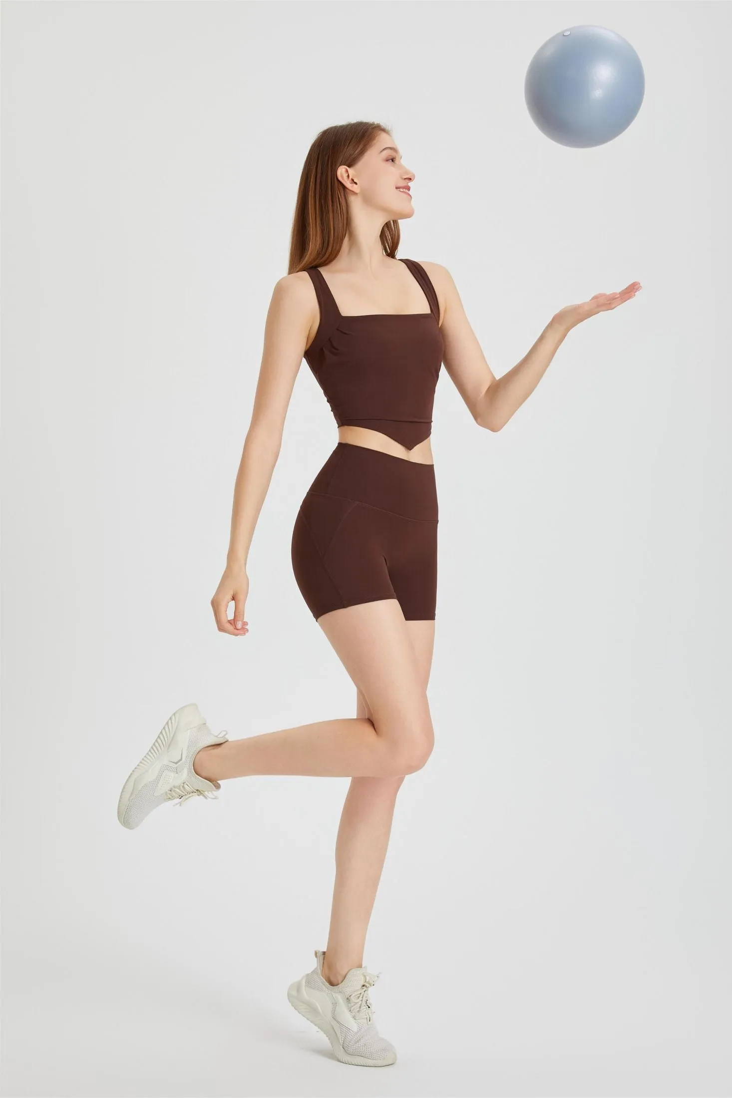Triangle Hem Racerback Sports Bra