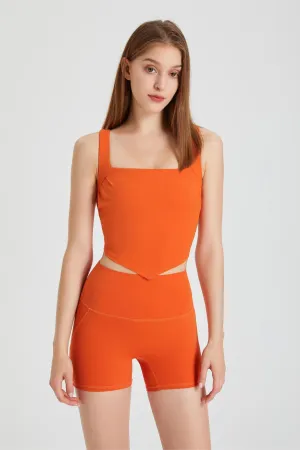 Triangle Hem Racerback Sports Bra