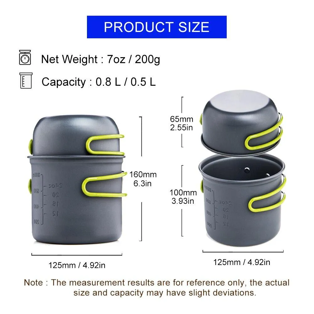 Widesea Ultralight Camping Cooking Utensils High-Quality Aluminium