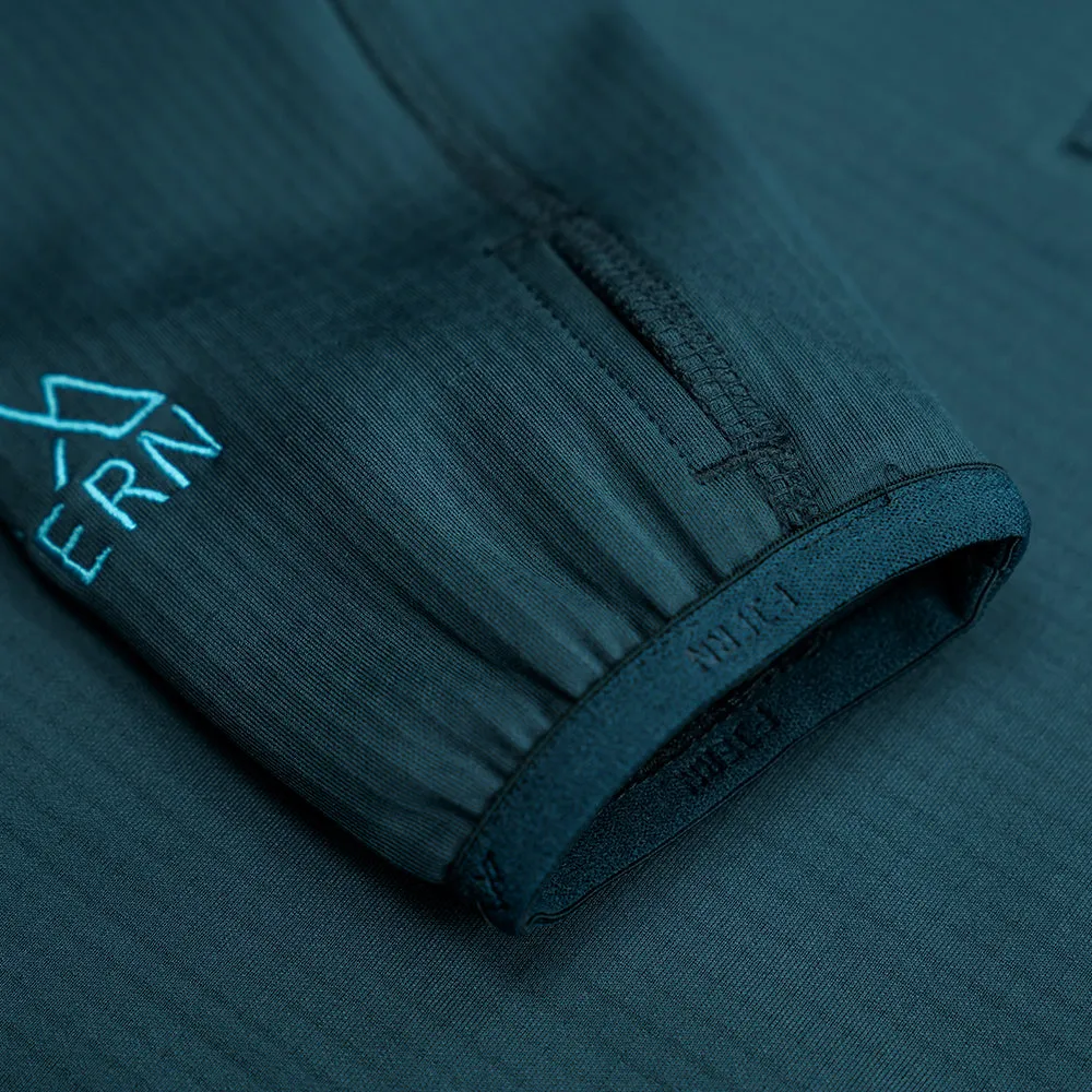 Womens Bresprekk Half Zip Grid Fleece (Petrol/Arctic Blue)
