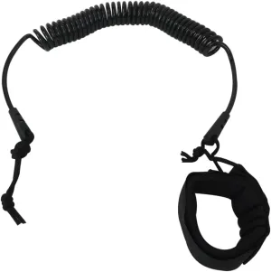 Xspeedonline 10FT Powerful Coiled SUP Leash with 5mm Urethane Cord, Surfboard Leash Sup Leg Rope Strap Stand Up Paddleboard Leash - Black